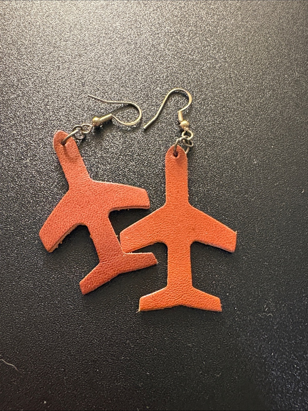 Orange Airplane Drop Earrings - Women's Fashion Accessories